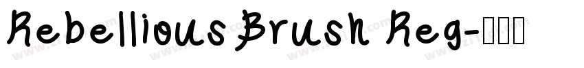 Rebellious Brush Reg字体转换